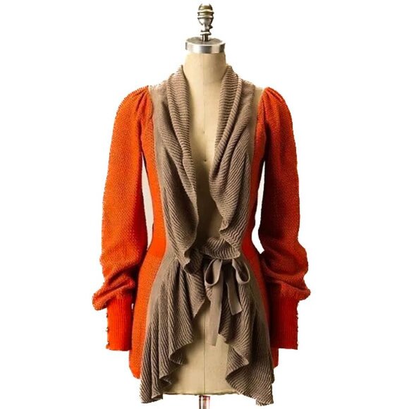 Anthropologie “Ruffled Firelight” Cardigan by Lia Molly - Picture 3 of 11